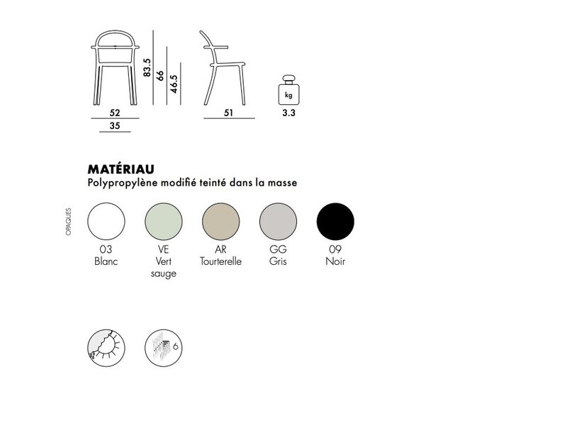 Generic C chaise empilable