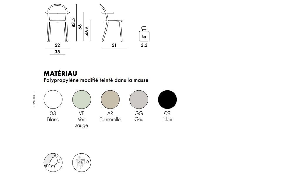 Kartell  Generic C chaise empilable