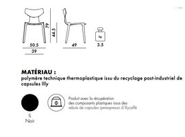 Kartell Re-Chair powered by Illy – chaise design empilable en matériau recyclé par Antonio Citterio