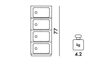 Kartell  Componibili 4 deuren