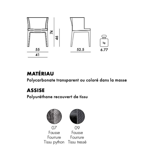 Kartell  Mademoiselle Kravitz fauteuil