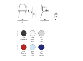 Maui stoel met armleuning