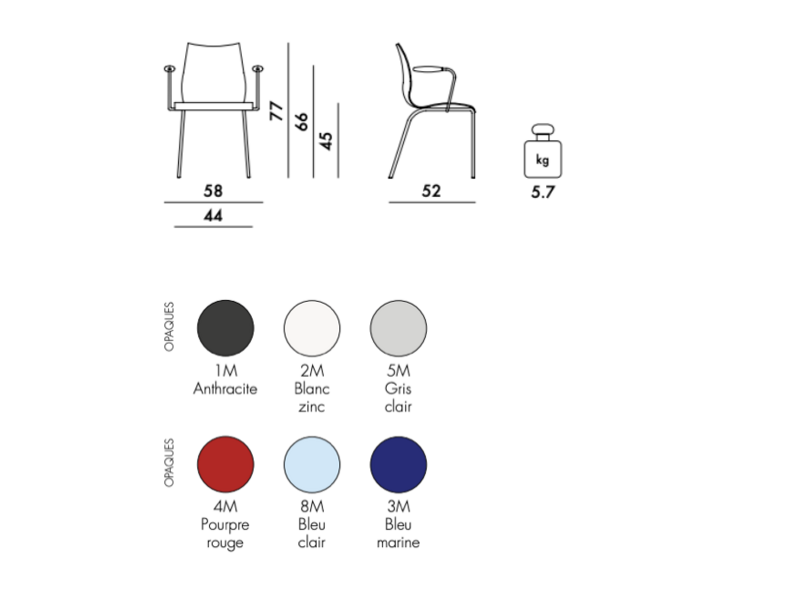 Maui stoel met armleuning