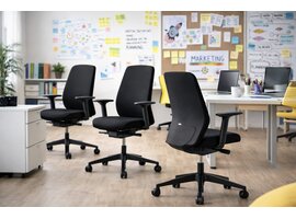 Interstuhl Every EV151 zwart – ergonomische bureaustoel met autolift synchroonmechanisme