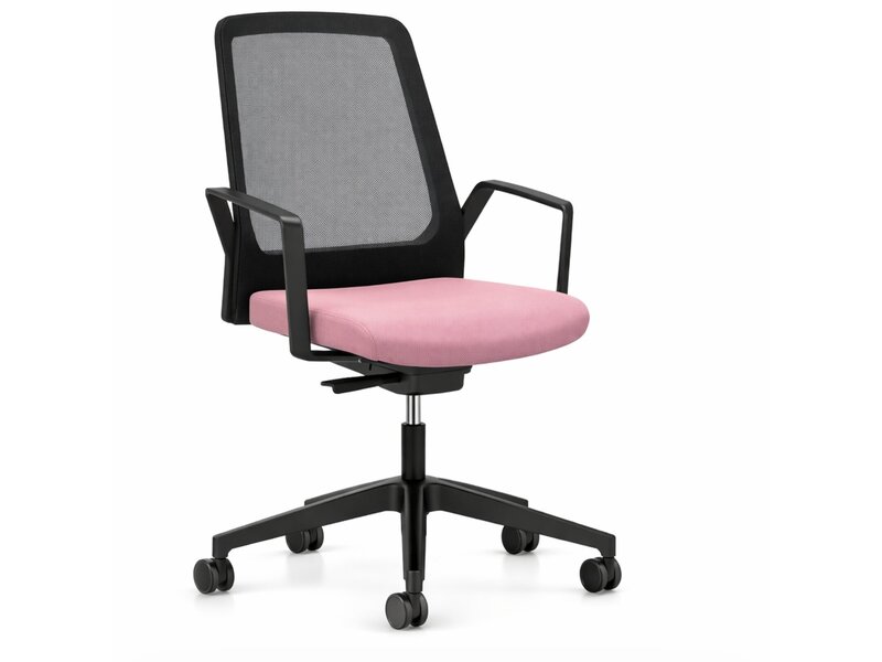 Interstuhl BuddyIS3 vergaderstoel op wielen – draaibare designstoel met kanteltechniek