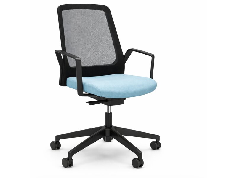 Interstuhl BuddyIS3 vergaderstoel op wielen – draaibare designstoel met kanteltechniek