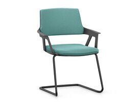 Se7en Nova vergaderstoel (voorheen LX007) – design slede stoel met Lucia stof