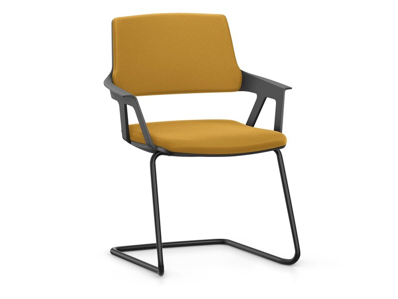 Se7en Nova vergaderstoel (voorheen LX007) – design slede stoel met Lucia stof