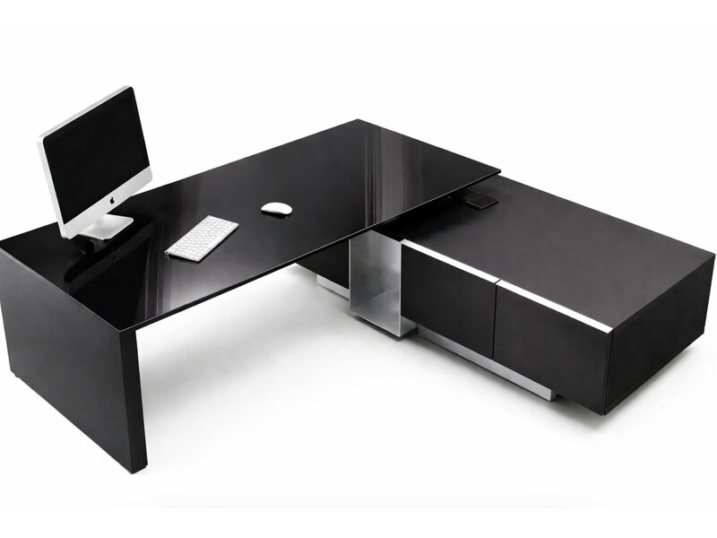Ultom Modi bureau glas met opleg dressoir – directiebureau design