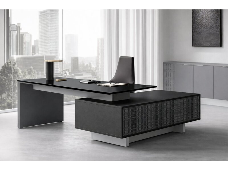 Ultom Modi bureau glas met opleg dressoir – directiebureau design