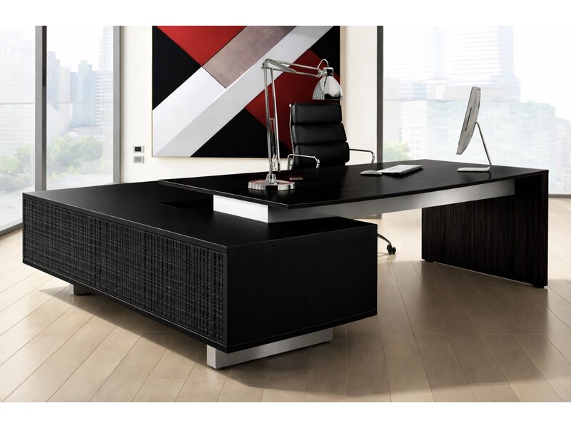 Ultom Modi bureau glas met opleg dressoir – directiebureau design