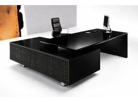 Ultom Modi bureau glas met opleg dressoir – directiebureau design