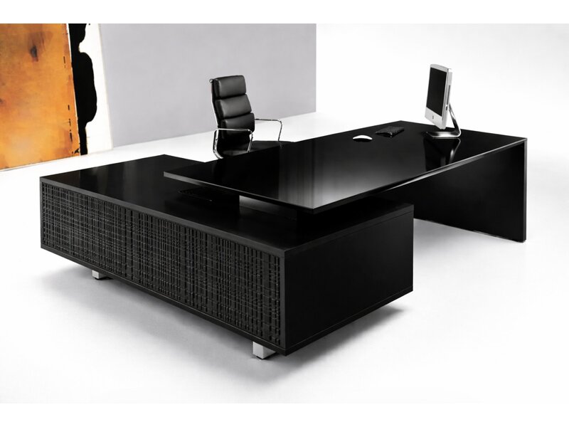 Ultom Modi bureau glas met opleg dressoir – directiebureau design