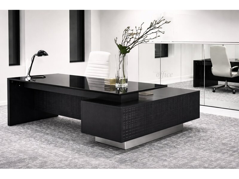 Ultom Modi bureau glas met opleg dressoir – directiebureau design