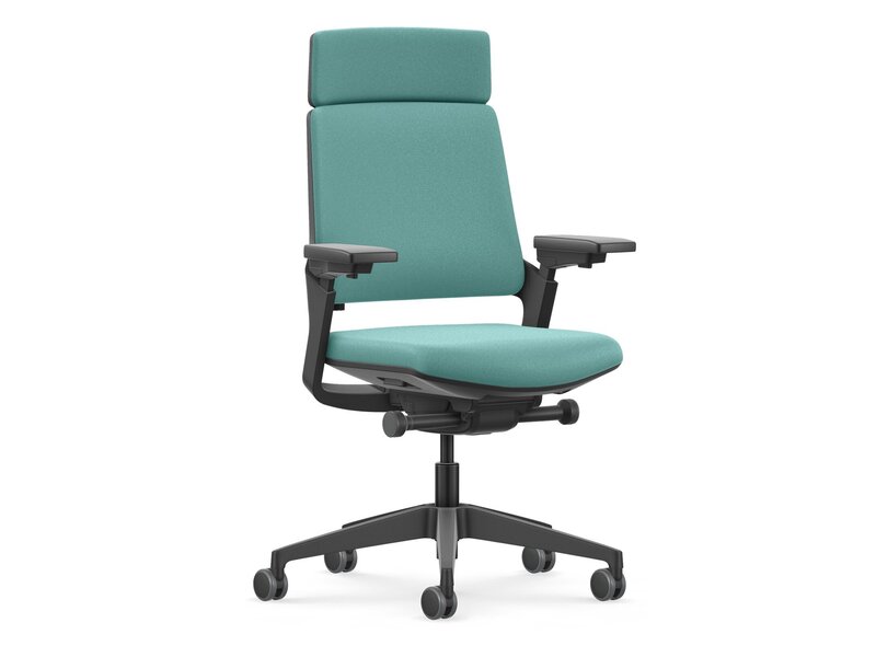 Se7en Vivienne LX010 chaise bureau ergonomique – design noir Lucia