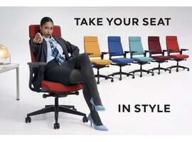 Se7en Vivienne LX010 chaise bureau ergonomique – design noir Lucia