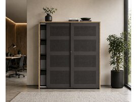 Flexaro Slide & Go – Armoire acoustique haute à portes coulissantes 192 cm pour bureaux ouverts