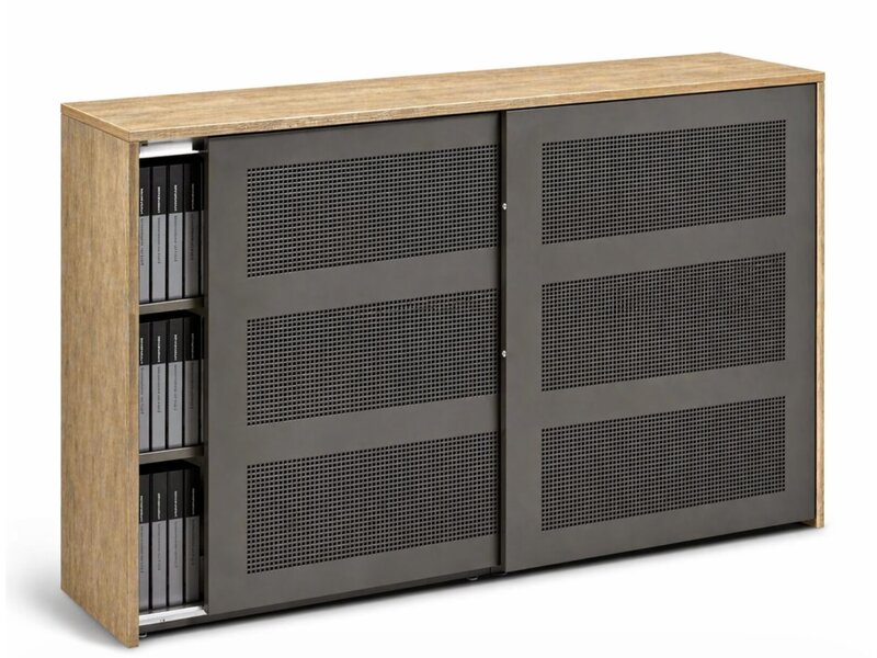 Flexaro Slide & Go – Armoire acoustique à portes coulissantes hauteur 120 cm pour bureaux ouverts