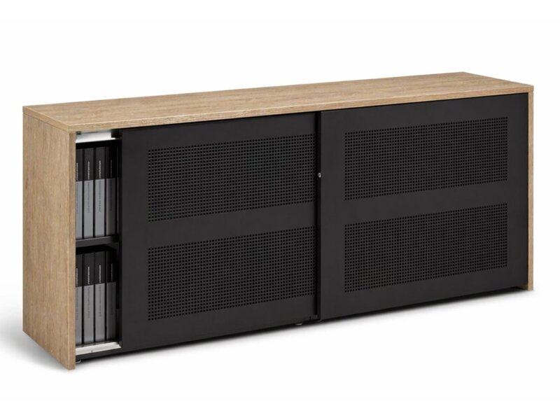 Flexaro Slide & Go lage schuifdeurkast 83 cm – Akoestische schuifdeuren voor moderne kantooromgevingen
