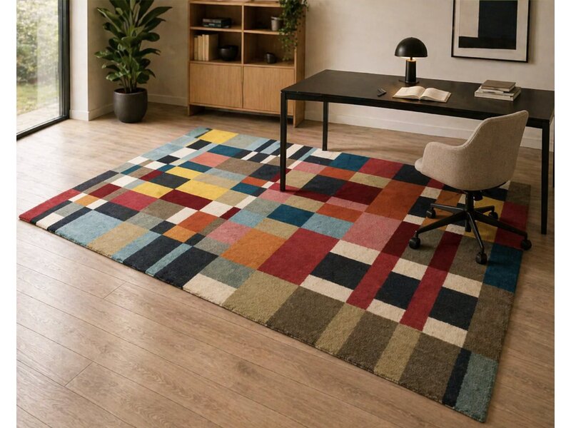 Brink & Campman Estella Domino tapis – laine à poils longs ton-sur-ton