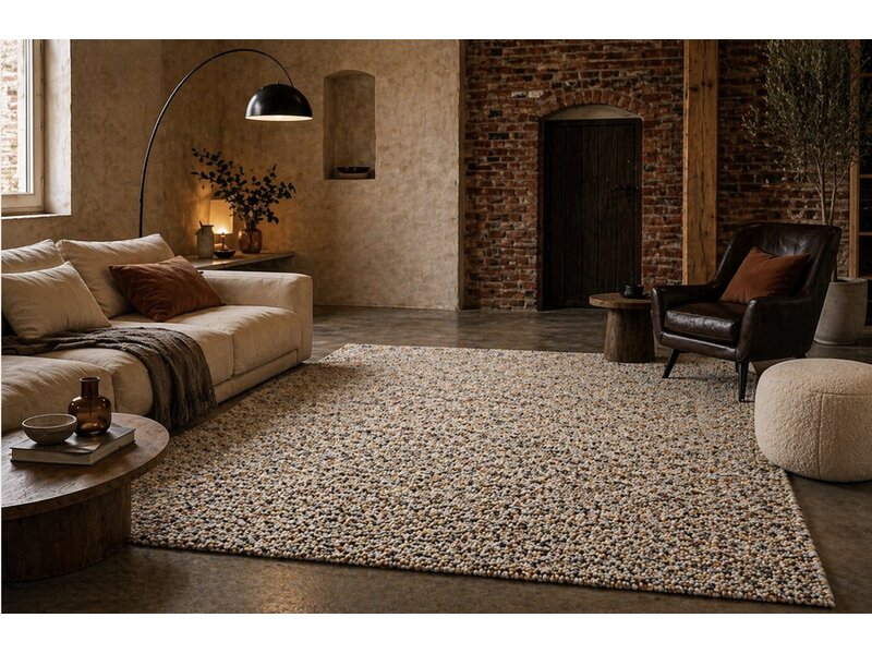 Brink & Campman Arch tapis – laine bouclée multicolore design