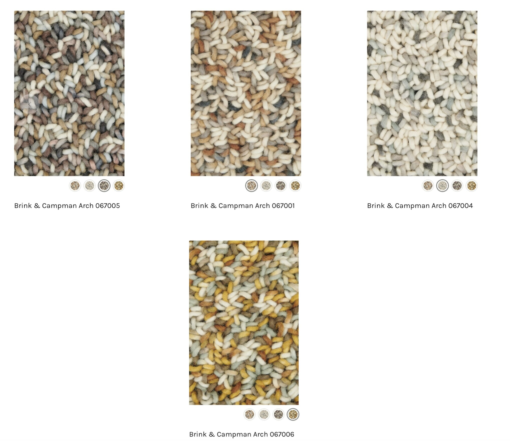 Brink & Campman Brink & Campman Arch tapis – laine bouclée multicolore design