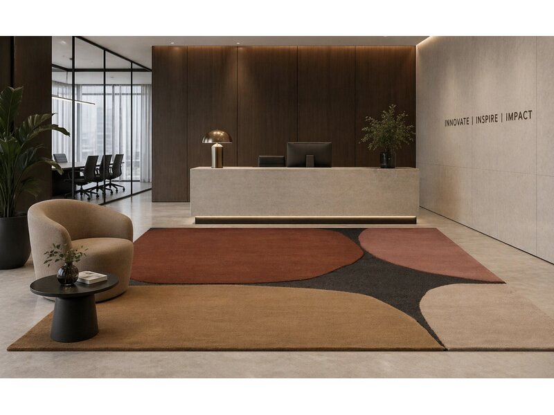 Brink & Campman Decor Plateau tapis – laine tuftée design géométrique