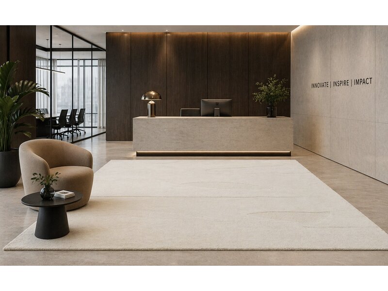 Brink & Campman Decor Scape Woolwhite tapis – laine tuftée design ivoire abstrait