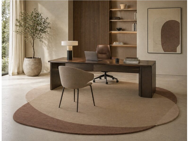 Brink & Campman Element Moore Caramel tapis – laine design forme organique