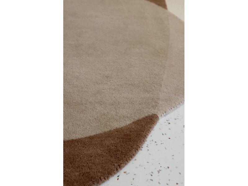 Brink & Campman Element Moore Caramel tapis – laine design forme organique