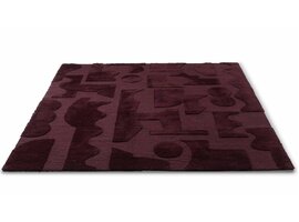 Brink & Campman Mural Burgundy tapis – laine design bordeaux abstrait