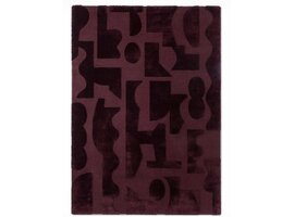 Brink & Campman Mural Burgundy tapis – laine design bordeaux abstrait