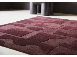 Brink & Campman Mural Burgundy tapis – laine design bordeaux abstrait