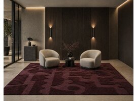 Brink & Campman Mural Burgundy tapis – laine design bordeaux abstrait