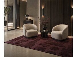 Brink & Campman Mural Burgundy tapis – laine design bordeaux abstrait