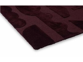 Brink & Campman Mural Burgundy tapis – laine design bordeaux abstrait