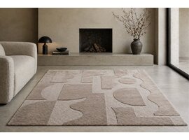 Brink & Campman Mural Cement tapis – laine design gris abstrait