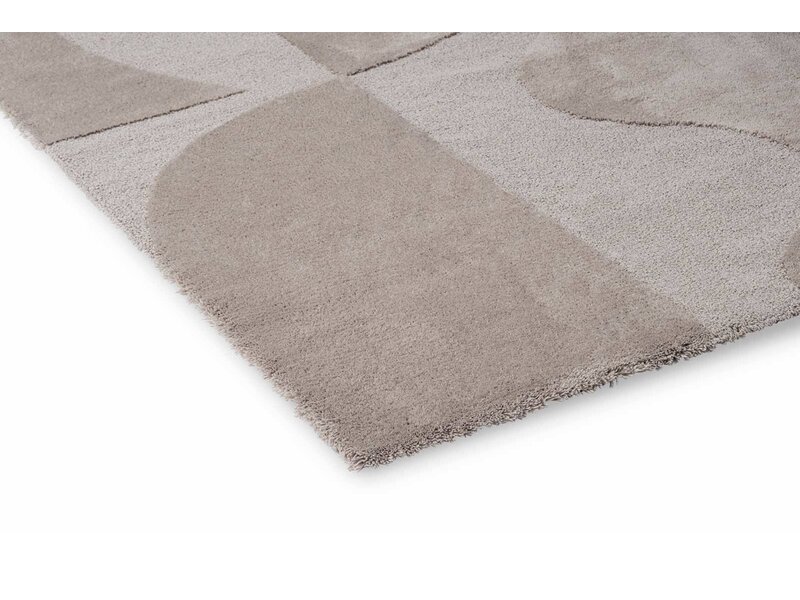 Brink & Campman Mural Cement tapis – laine design gris abstrait