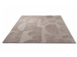 Brink & Campman Mural Cement tapis – laine design gris abstrait