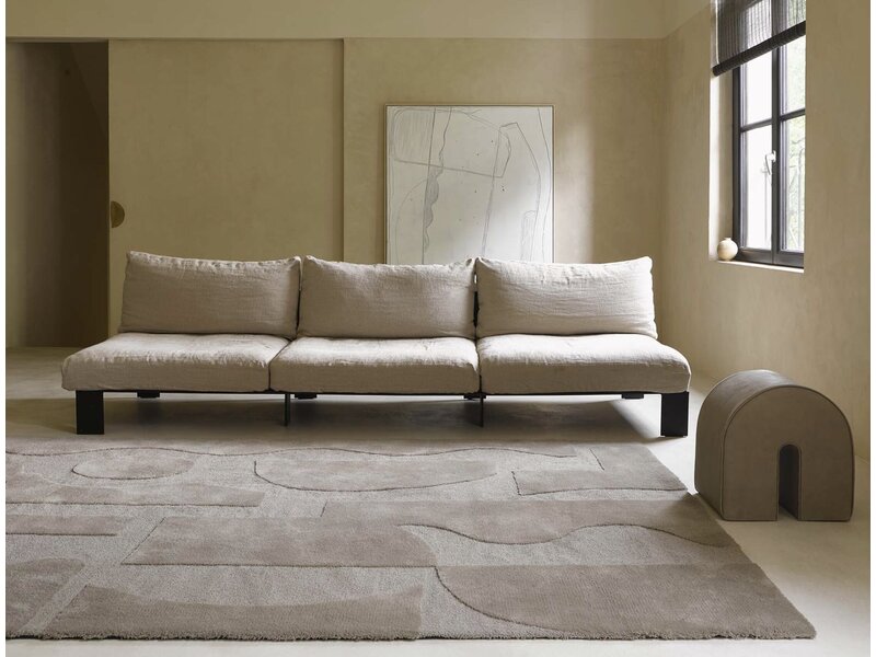 Brink & Campman Mural Cement tapis – laine design gris abstrait