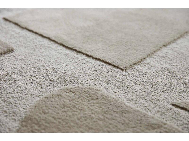 Brink & Campman Mural Cement tapis – laine design gris abstrait