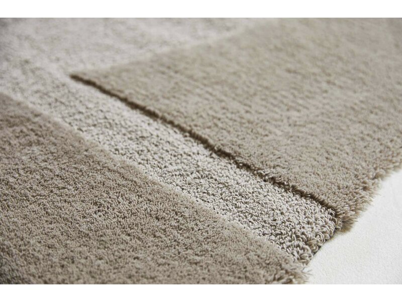 Brink & Campman Mural Cement tapis – laine design gris abstrait