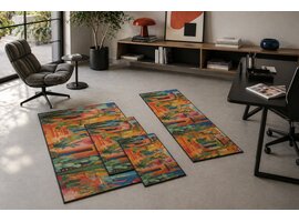 Kleentex Wash & Dry Casas de Colores deurmat – wasbare schoonloopmat kleurrijk design