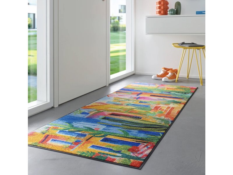 Kleentex Wash & Dry Casas de Colores deurmat – wasbare schoonloopmat kleurrijk design