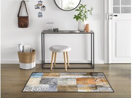 Kleentex Wash & Dry Tilea voetmat – wasbare schoonloopmat kleurrijk antislip