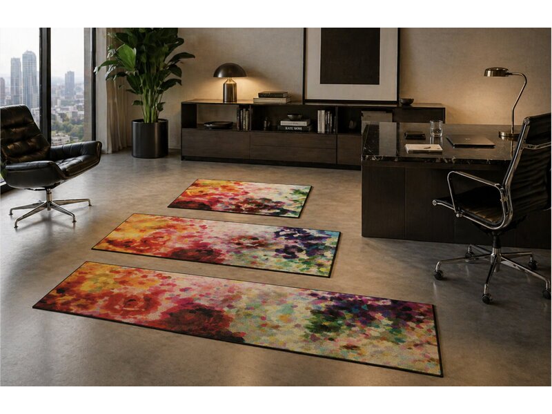Kleentex Wash & Dry Colour Blast voetmat – wasbare schoonloopmat kleurrijk antislip