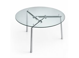 Ultom Isotta table de réunion ronde – table design en verre pour réunion