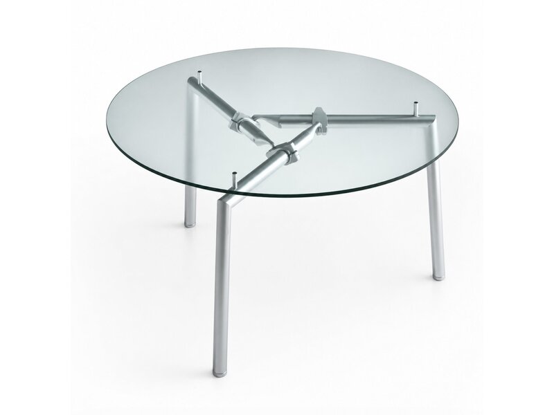 Ultom Isotta table de réunion ronde – table design en verre pour réunion