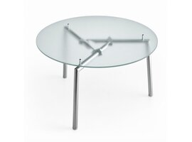 Ultom Isotta table de réunion ronde – table design en verre pour réunion