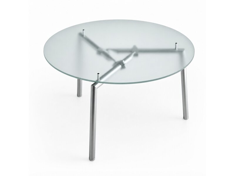 Ultom Isotta table de réunion ronde – table design en verre pour réunion